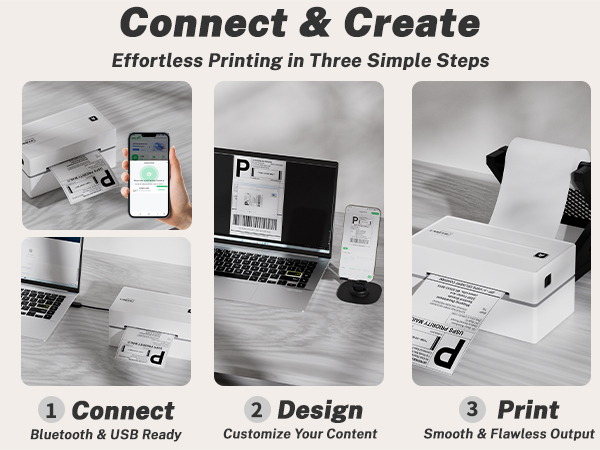Connect &amp; Create: Effortless Printing in Three Simple Steps.