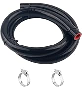 wedfish 5Ft 5/8" Heater Hose with Clamps,Silicone 5/8 Coolant Hose Reinforced 5mm Thick for Engin...