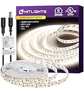 HitLights LED Strip Lights Neutral White, 10ft UL-Listed Premium High Density LED Strip, 360 LEDs...