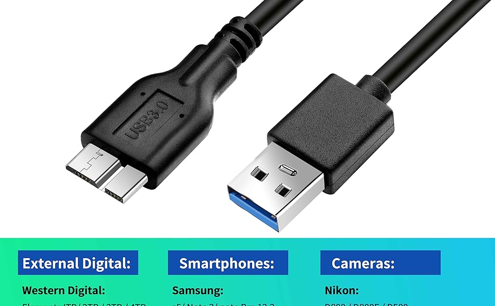micro usb 3.0 cable am to micro b