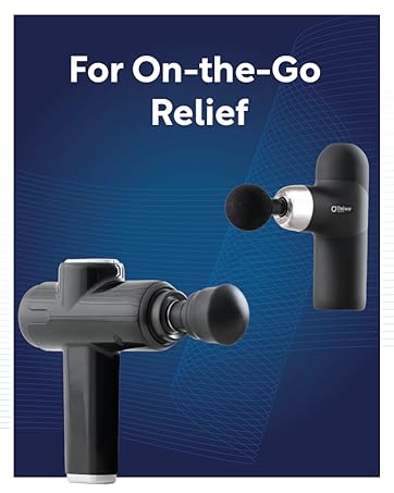 Two sleek Daiwa massage guns designed for powerful, portable, on-the-go muscle relief.