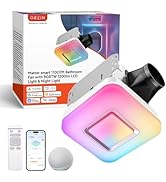 OREiN Matter Smart Bathroom Fan with Light, 110 CFM Exhaust Fan, AI Lighting Creator with 24-Zone...