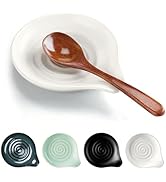 HaWare Spoon Rest for Stove Top, 5.1" Ceramic Spoon Holder for Kitchen Utensils, Coffee Spoons, S...