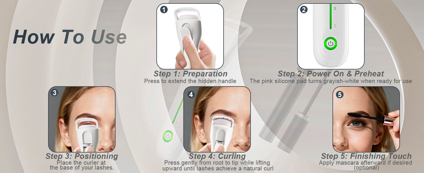 Lilonthy heated lash curler