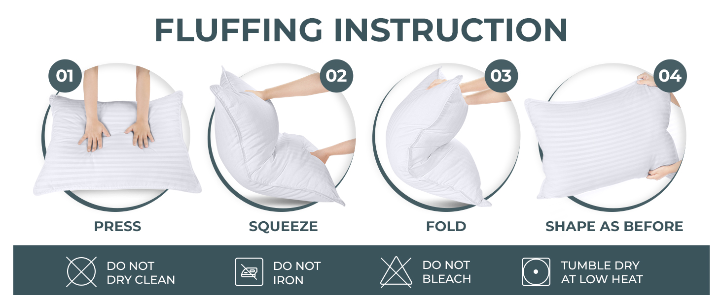 pillow, pillows king size set of 2, bed pillows, hotel pillows, king pillows 2 pack, king pillow