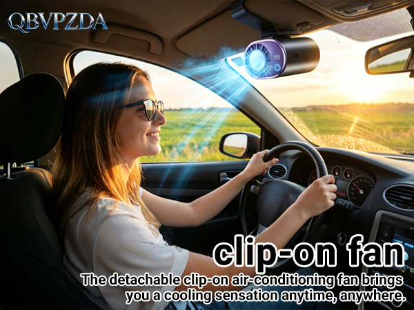2026 Mini Portable Car Clip on Air Conditioner Fan