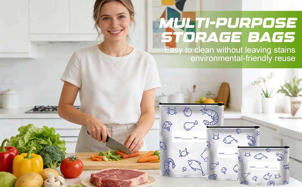 Reusable Aluminum Foil Sealable Storage Bags