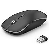 Wireless Mouse for Laptop, J JOYACCESS 2.4G Ultra Thin Silent Mouse, with USB Nano 2400 DPI Porta...