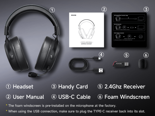 Wireless Gaming Headset Gaming Headphones with Bluetooth Wireless Headset for PS5 PC PS4 Mac Switch