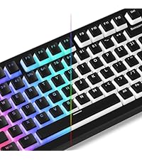 Womier Keycaps, Low Profile Keycaps, Shine Through Custom PBT Keyboard Key caps for 60% 65% 75% 80% ...