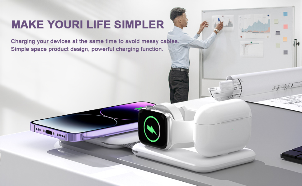 wireless charging station white 1