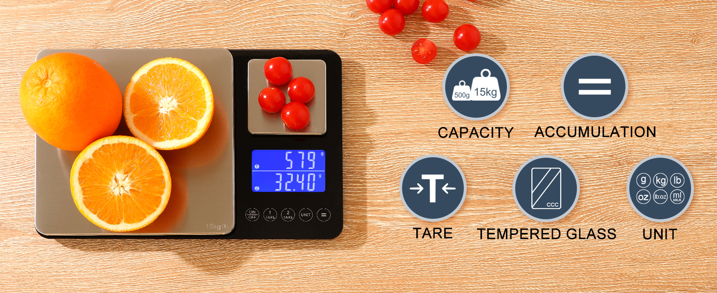 dual kitchen scale
