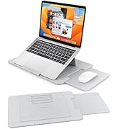 AboveTEK Adjustable Laptop Lap Desk, 3 Ergonomic Angles, PU Leather Non-Slip Surface, Heat Shield...