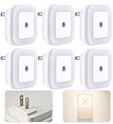 JKHTBDM 6 Pack LED Night Light Plug Into Wall,0.5W Plug-in Motion Sensor Night Light,for Modern F...