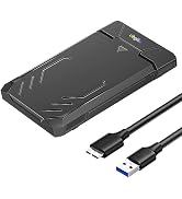 USB 3.0 to SSD SATA HDD Enclosure,Hard Drive Enclosure USB 3.0 to SATA III for 2.5 Inch SSD &amp; HDD...