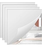 QEEYON 12"x12" Acrylic Mirror Sheets, 4Pcs Frameless Mirror Tiles Square Self Adhesive Mirror Sti...