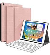 JUQITECH iPad 9th 8th 7th Generation Case with Keyboard 10.2 Inch 2021/2020/2019 - Wireless Bluet...