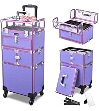 BYOOTIQUE Rolling Makeup Case Cosmetology case on wheels Makeup Artist Nail