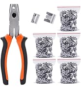 KHEARPSL Wire Cage Clips and Pliers, Fencing Hog Ring Pliers Kit Pet Dog Rabbit Chicken Cage Buld...
