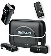 SHISUO A5 Wireless Lavalier Microphone, Noise Cancellation,48KHz CD-Grade Sound Quality, Dual Hea...