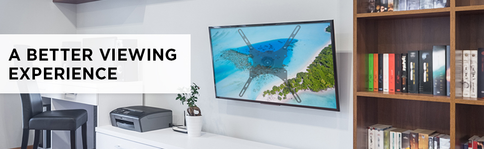 Mount-It! Locking TV Wall Mount, Full Motion TV Mount Anti-Theft Lockable Quick Release VESA Head