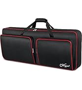 SNIGJAT 49 Key Keyboard Case Soft, Piano Bag with Padded Pockets for Instrument Parts and Accesso...