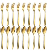 24-piece Forks and Spoons Silverware Set, Unokit Stainless Steel Flatware Cutlery Set for Home, K...