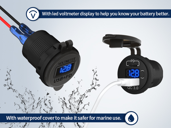 boat usb port 12v usb port marine usb charging port usb c 12v boat usb charger dual usb socket