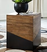 Signature Design by Ashley Trailbend Eclectic Accent End Table, Brown &amp; Gunmetal