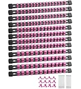 ALOANES 12PC ABS Socket Organizer, Socket Rails Fit 1/2 inch, 3/8 inch and 1/4 inch Drive Hold up...