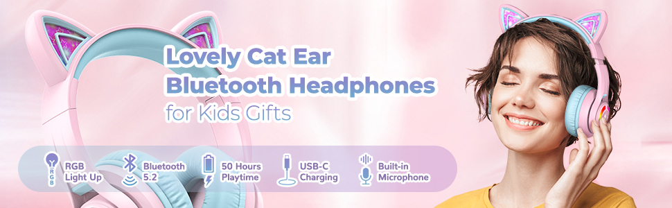 Kids Cat Ear Headphones