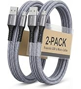 Ruaeoda Micro USB Cable Android Charger 6ft 2PACK Compatible with PS4 Charger Cord - High Speed 2...