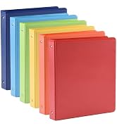 SUQJOY 1 inch 3-Ring Binde with 2 Inside Pockets, Clear View Binder Holds 8.5'' x 11''US Letter S...