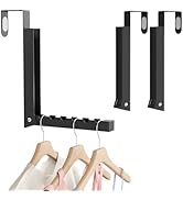 WLCSNG 2 Pack Over The Door Hanger, Folding Over The Door Rrying Rack for Laundry,Overdoor Hanger...