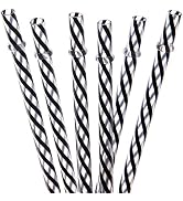 Dakoufish 12 Piece 9 Inch Reusable Plastic Thick Drinking Straws BPA Free Mason Jar Straws transp...