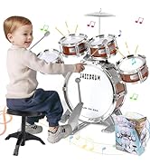 Kids Drum Set Toddler Jazz Drum Music Toys Gifts Toys for 3 4 5 Year Old Girls Boys