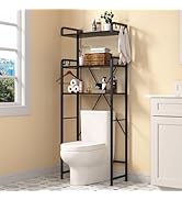 Huhote Over The Toilet Storage Rack with 3-Tier Bathroom Shelves, Space Saver Toilet Shelf, Bathr...