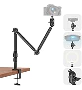 Overhead Camera Mount for Desk, 30.9" Foldable Camera Desk Mount Stand with 1/4" Screws, 360° Rot...