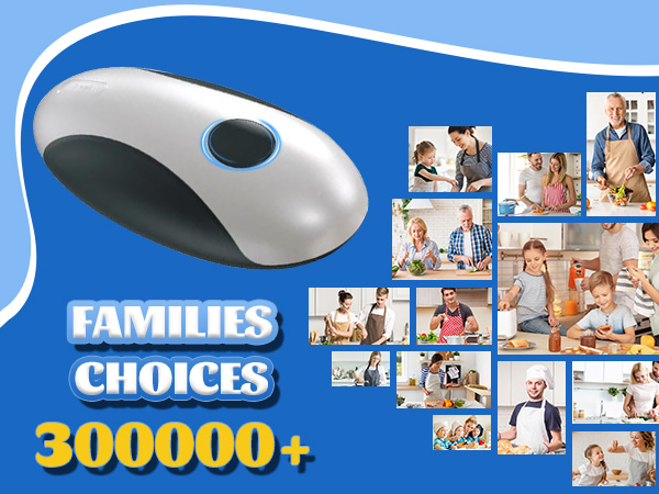 Text reads 'FAMILIES CHOICES 300000+'. Marketing banner with computer mouse image on blue background, featuring multiple small photograph thumbnails arranged in grid pattern.