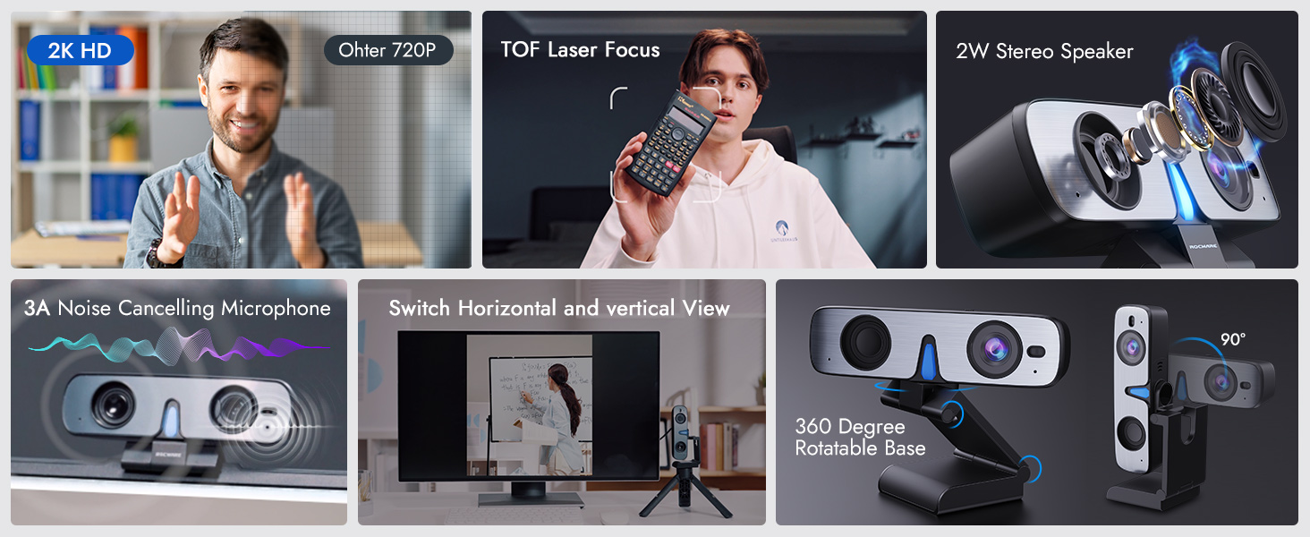 1080P Webcam with Microphone Speaker