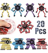 Easter Basket Stucking Stuffer 20PCS Robot Fidget Spinner Transformable Chain Toy for Kids Adults...