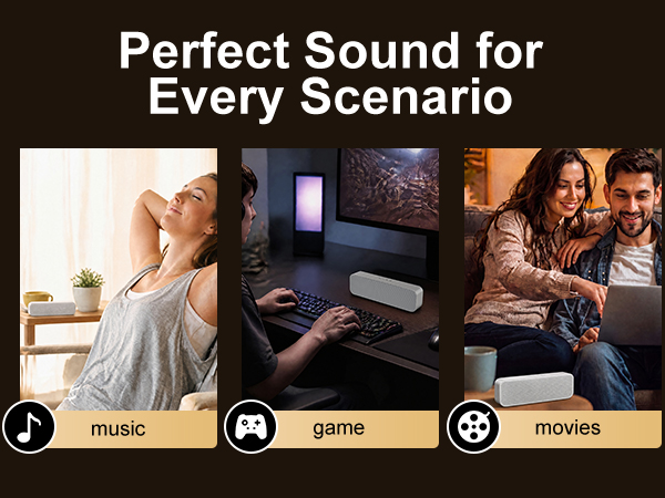 Computer speaker for music, games, and movies. Perfect for all scenarios.