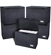 5 Pack Comic Book Storage, Leffis Comic Book Box Collapsible and Stackable Comic Short Box, Moist...