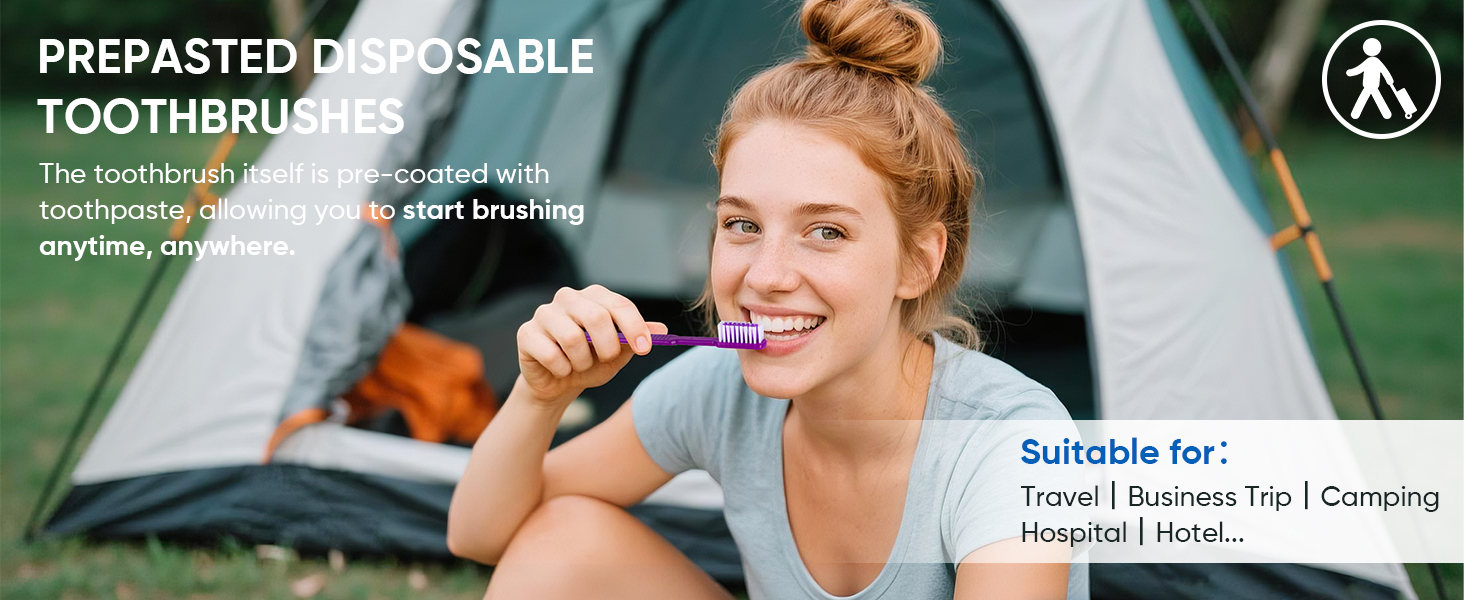 disposable toothbrushes with toothpaste