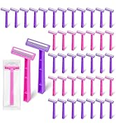Fafortune Women's Disposable Razors Individually Wrapped Twin Blade,Disposable Razors Women Bulk ...