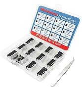 Minidodoca 12 Values 80 Pcs MOSFET Transistor Assortment Kit N&amp;P Channel MOSFET IRFZ44N IRF510N I...