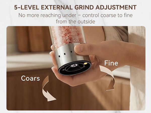 5 External Adjustment Grind Settings