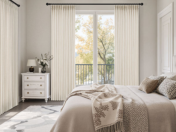 pleated curtains 4 panels