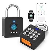 Combination Lock eLinkSmart Gym Locker Padlock with 9 Digit Push Button Password Fingerprint APP ...