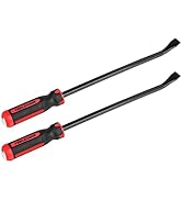 TOOLEAGUE Utility 2Pcs Pry Bar Set,18-Inch Mechanic Hand Tools with Thicker Strike Cap Handle, He...